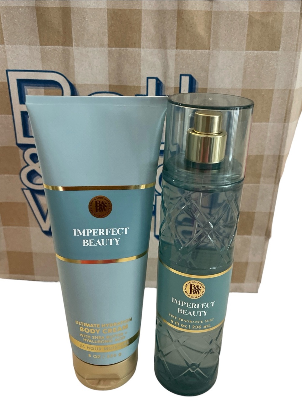 BATH & BODY WORKS IMPERFECT BEAUTY FRAGRANCE MIST AND BODY CREAM SET